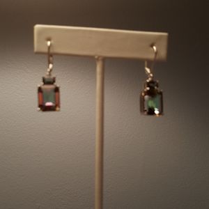JTV Rohdium over Sterling Mystic Topaz earrings